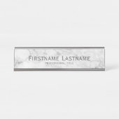 トレンディーフェイク大理石パターンエグゼクティブ名タイトル デスクネームプレート (正面)