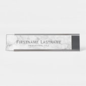 トレンディーフェイク大理石パターンエグゼクティブ名タイトル デスクネームプレート (正面)