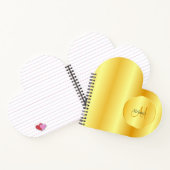 トレンディーフェイク金ゴールドエレガントモノグラムのテンプレート ノートブック (内部)