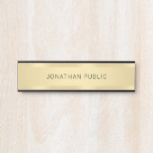 トレンディーフェイク金ゴールドグラマモダンラステンプレート サインプレート (正面)