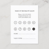 トレンディーフェイク金ゴールドストライプのグレイヘアロイヤリティカード ロイヤリティカード (裏面)