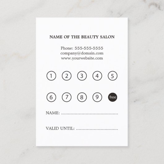 トレンディーフェイク金ゴールドストライプのグレイヘアロイヤリティカード ロイヤリティカード (裏面)