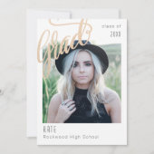 トレンディーフェイク金ゴールドスパークルグラッド発表/招待状 招待状 (正面)