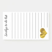 トレンディーフェイク金ゴールドパーソナライズされたハートの一覧 ポストイット (正面)