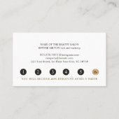 トレンディーフェイク金ゴールドブラックストライプ美しいロイヤリティカード ロイヤリティカード (裏面)