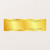 トレンディーフェイク金ゴールドメタリックルッモダンクテンプレート 名刺 (内部フラット)