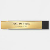 トレンディーフェイク金ゴールドモダングラマラステンプレート サインプレート (正面)