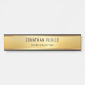 トレンディーフェイク金ゴールドモダングラマラステンプレート サインプレート (正面)