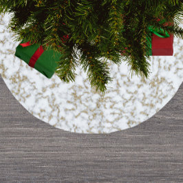 トレンディーフェイク金ゴールド大理石模様 ブラッシュドポリエステルツリースカート