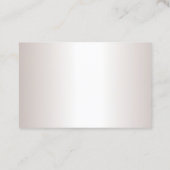 トレンディーフェイク銀モダンシンプルエレガントテンプレート 名刺 (裏面)