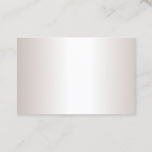 トレンディーフェイク銀モダンシンプルエレガントテンプレート 名刺 (裏面)