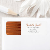 トレンディーフェイク銅動揺して金属結婚式RSVP ラベル (インサイチュ)