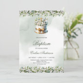 トレンディーフェスティバルケーキ金ゴールドクロスイバプテスマ 招待状 (スタンド正面)