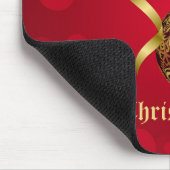 トレンディーフェスティバルレッド&ゴールデンクリスマスオーナメント マウスパッド (コーナー)