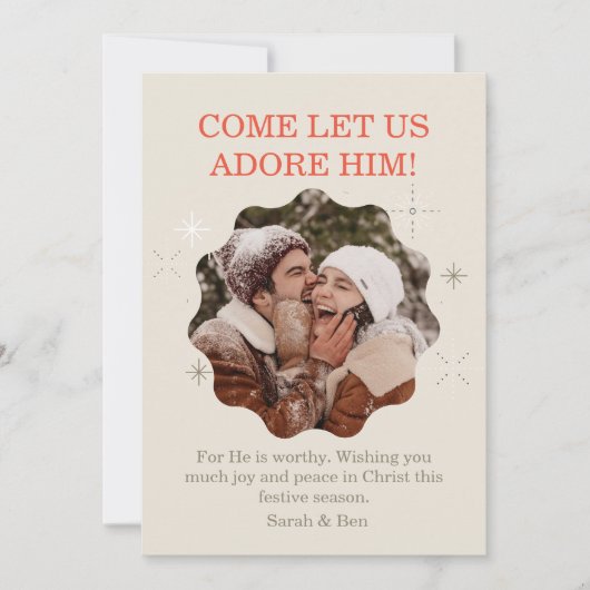 トレンディーフェスティバル信仰クリスマスグリーティング シーズンカード (正面)