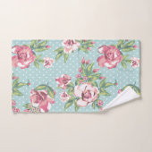 トレンディーフェミニンの可愛いバラ バスタオルセット (ハンドタオル)