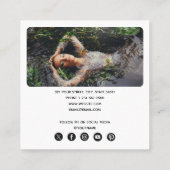 トレンディーフォトグラファーQRコードソーシャルメディアのアイコン スクエア名刺 (裏面)