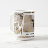 トレンディーフォトコラージュ「最高のパパエバー」 コーヒーマグカップ (正面左)