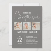 トレンディーフォトコラージュ |洗礼招待状 招待状 (正面)