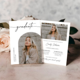 トレンディーフォトシック卒業パーティー招待状 招待状