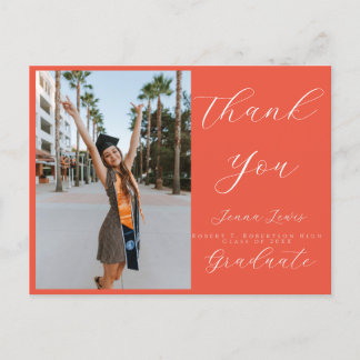 トレンディーフォトスクリプトオーバーレイGrad Thank You ポストカード