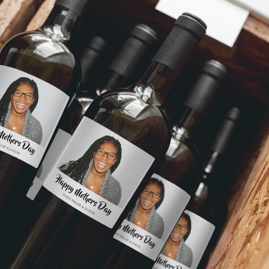 トレンディーフォトハッピーマザーズの日 ワインラベル