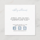 トレンディーフォトマス生まれたばかりのク写真家 スクエア名刺 (裏面)