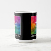 トレンディーフォトロゴの追加文字名エレガント コーヒーマグカップ (中央)