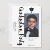 トレンディーフォト卒業パーティーお祝いBBQ 招待状 (正面)