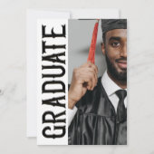 トレンディーフォーマル予算の写真の卒業発表 案内状 (正面)