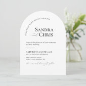 トレンディーフォーマル白黒結婚式招待状 招待状 (スタンド正面)