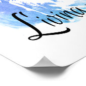 トレンディーフクロウ青い水色感動的 ポスター (角)