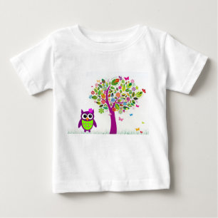 トレンディーフクロウ ベビーTシャツ