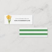 トレンディーフラワーイエロークロッカスウェブサイトカード |ミニ スキニー名刺 (正面/裏面)