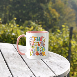 トレンディーフラワーズレトロビーガン マグカップ