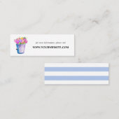 トレンディーフラワーバケツ花Webサイトカード |ミニ スキニー名刺 (正面/裏面)