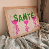 トレンディーフランスのワインサンテウォールアートポスター ポスター