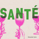 トレンディーフランスのワインサンテウォールアートポスター ポスター