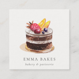トレンディーフルーツフローラケーキパティスリーカップケーキベーカリー スクエア名刺