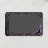 トレンディーフレーム付きのグレーのスケルトンヘッドゴシック 名刺 (裏面)