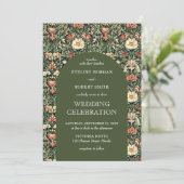 トレンディーフローラアールヌーボーウィリアム結婚モリス 招待状 (スタンド正面)