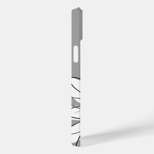 トレンディーフローラデイジーと灰色の黄色名前をカスタムする Case-Mate iPhoneケース (裏面 / 右)