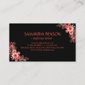 トレンディーフローラバラ金ゴールドリップス化粧アーティスト 名刺 (裏面)