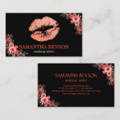 トレンディーフローラバラ金ゴールドリップス化粧アーティスト 名刺 (正面/裏面)