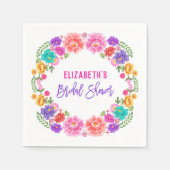 トレンディーフローラフィエスタメキシコブライダルシャワー スタンダードカクテルナプキン (正面)