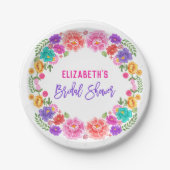 トレンディーフローラフィエスタメキシコブライダルシャワー ペーパープレート (正面)