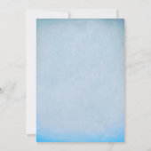 トレンディーフローラブルーとレッド結婚式招待状 招待状 (裏面)