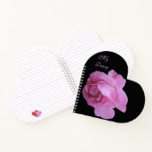 トレンディーフローラボホピンクガーリーローズグラムブラック ノートブック (内部)