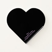 トレンディーフローラボホピンクガーリーローズグラムブラック ノートブック (裏面)