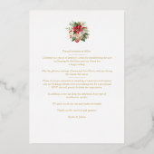 トレンディーフローラポインセティアスブーケクリスマス2フォト 箔シーズンカード (裏面)